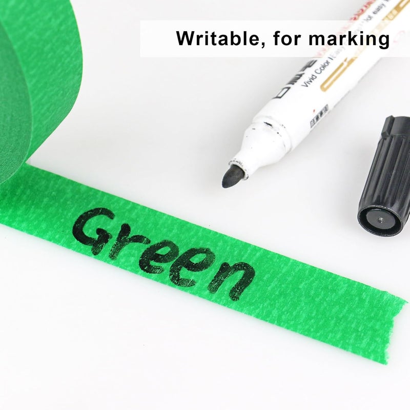 DOAY 2 Pack Green Painters Tape - Masking Tape 1 Inch Wide - Multi-Surface, Smart Adhesion, Indoor & Outdoor - 180FT Total - Paint Tape for DIY, Labeling, Art, Car, General Purpose (#3910) - Image 4
